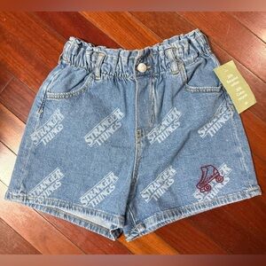 H&M Blue Graphic Jean Shorts